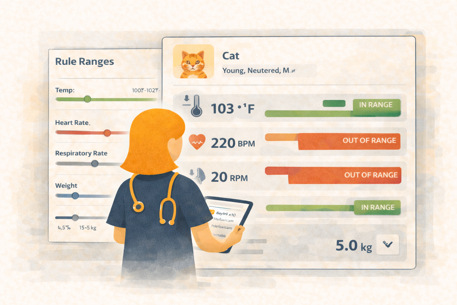 Rangos de signos vitales configurables - seguridad y claridad en cada ficha